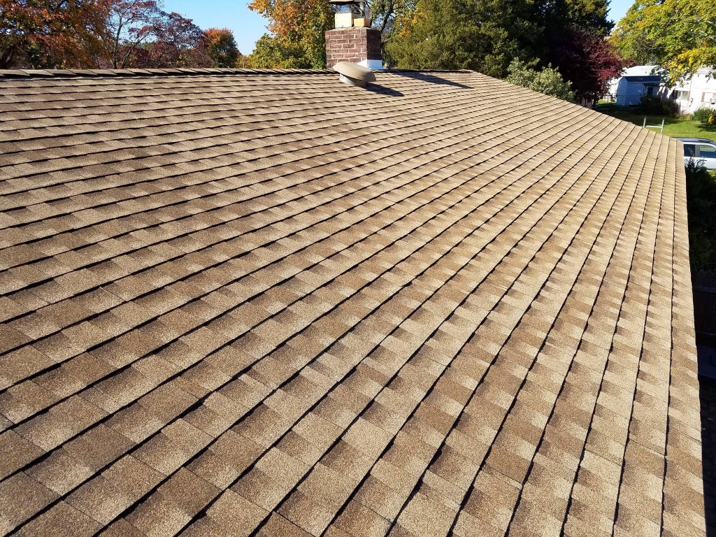 Architectural asphalt shingle roof replacement completed in Fairless Hills, PA
