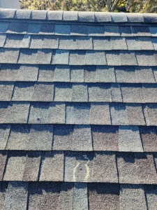 Hail damage found during a residential roof inspection in Yardley, PA by DaVinci Roofing Corp.