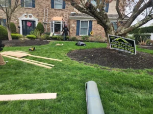 DaVinci Roofing Corp completing a roofing project at a home in Yardley, PA.